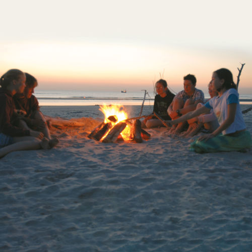 Vejers Strand Camping Natur Strand Bål