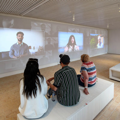 Vejers Strand Camping FLUGT Museum Pressefoto Udstilling Skærm