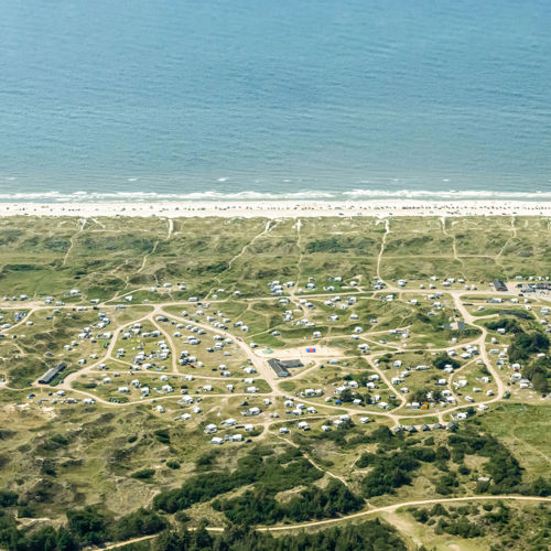 Vejers Strand Camping Pladsen Dronefoto