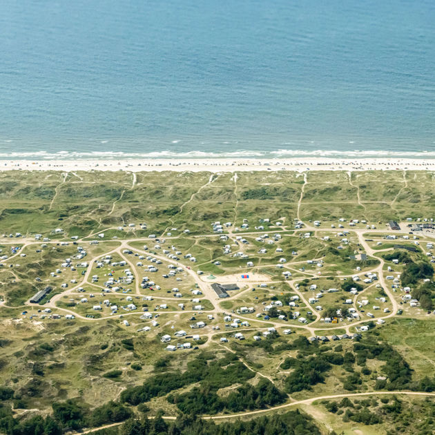 Vejers Strand Camping Pladsen Dronefoto