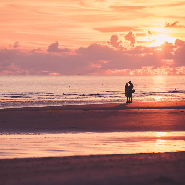 Vejers Strand Camping Natur Strand Solnedgang