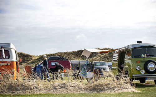 Vejers Strand Camping Vanlife VW Bus Stemning